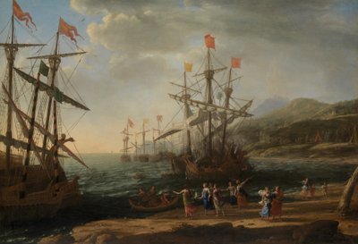 Las mujeres troyanas incendian su flota de Claude Lorrain
